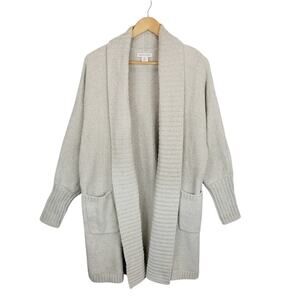 cupcakes & cashmere Gray Open-Front Shawl Collar Cardigan